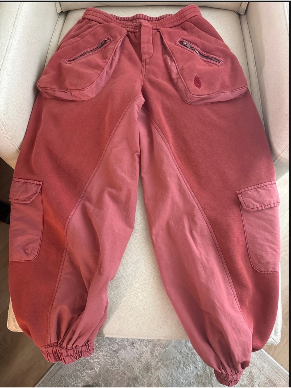 Free People Buckle Down Cargo Pants - Dusty Rose Berry